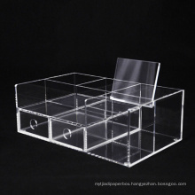 Factory Wholesales Transparent 2 Tier 4 Tier Box desk makeup cosmetic organizer Plastic Storage Acrylic Box rack